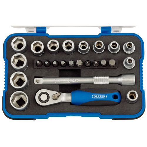 Draper Metric Socket Set, 1/4" Sq. Dr. (25 Piece) (BD25M)