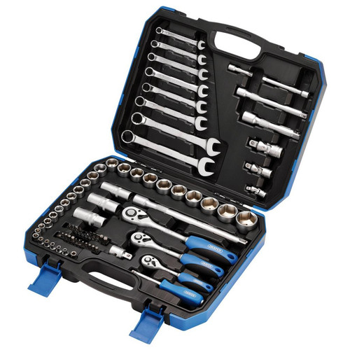 Draper Metric 75 Piece Tool Kit, 1/4", 3/8" and 1/2" Sq. Dr. 16364