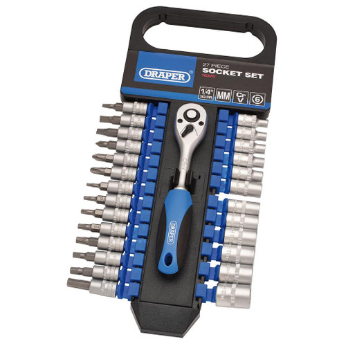 Draper Metric Socket Set, 1/4" Sq. Dr. (27 Piece) 16370