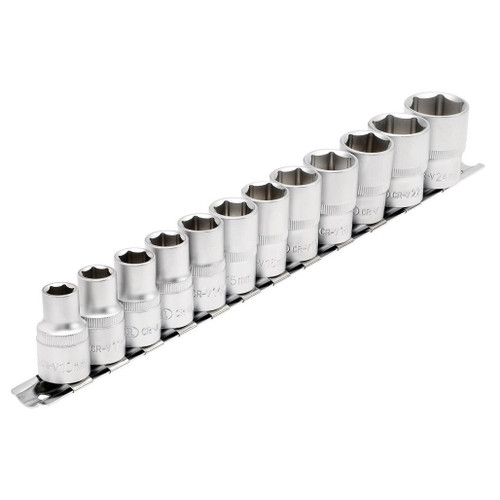 Draper Socket Set on Metal Rail 1/2"Dr (12 Piece) 16402