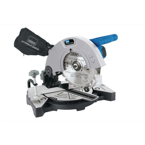 Draper Mitre Saw, 210mm, 1100W (MS210C) | Mitre saw / Chop saw with 0 - 45° bevel cutting capability. | toolforce.ie