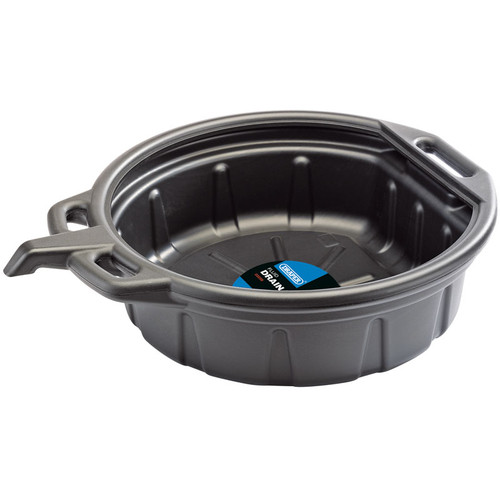 Draper Fluid Drain Pan, 16L, Black (OP16/B) | Manufactured from high - density polyethylene with UV stabilizer resistant to most chemicals and solvents. | toolforce.ie