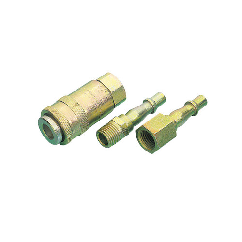 Draper 1/4" BSP Air Line Coupling Set (3 Piece) (37844) | Couplers/adaptors that will allow the user maximum versatility and quick release facility. | toolforce.ie
