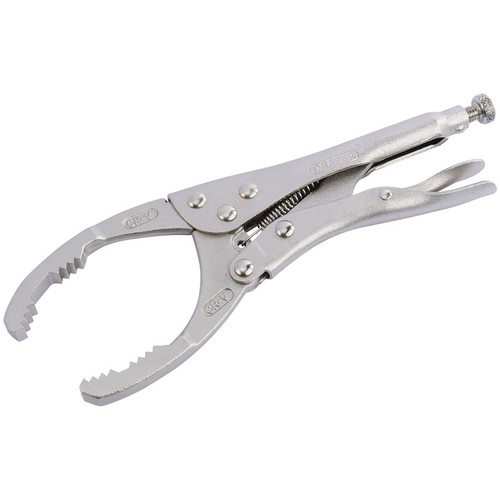 Draper Self Grip Multi-Purpose Oil Filter Wrench, 53 - 118mm (9004) | Drop forged chrome vanadium steel jaws hardened and tempered with a nickel plated finish. | toolforce.ie