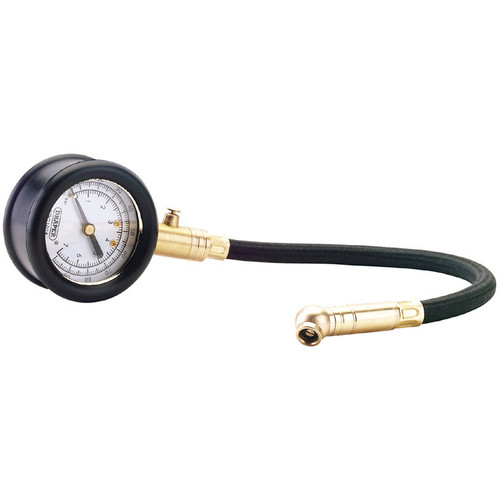 Draper Tyre Pressure Gauge with Flexible Hose (TPG100A) | Hand-held dual reading gauge with flexible 250mm long hose. | toolforce.ie