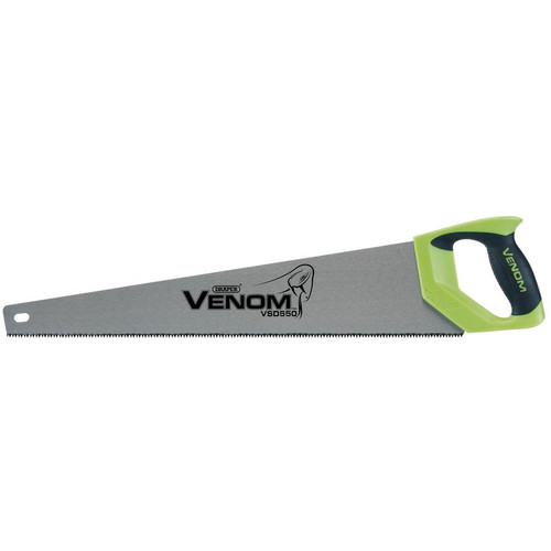 Draper Venom First Fix Double Ground Handsaw, 550mm, 7tpi/8ppi (VSD550) | Manufactured from high quality 1mm SK5 carbon steel | toolforce.ie