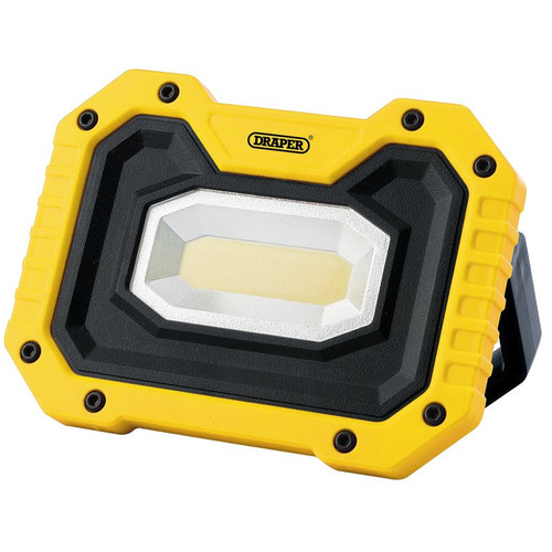 Draper COB LED Rechargeable Worklight with Wireless Speaker, 5W, 500 Lumens, Yellow (RFL/500/Y)