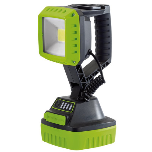 Draper COB LED Rechargeable Worklight, 10W, 1,000 Lumens, Green, 4 x 2.2Ah Batteries Supplied (RWL/1000/G)