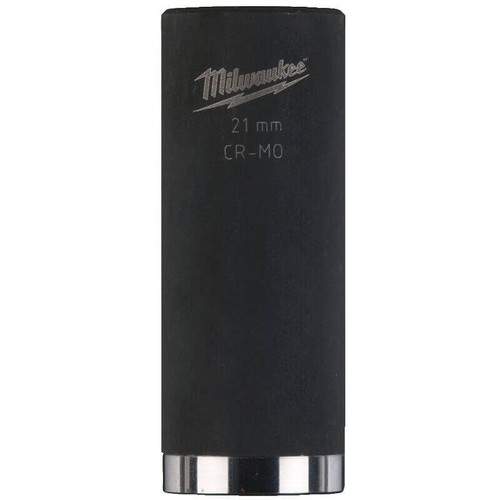 MILWAUKEE 21MM 3/8" DRIVE DEEP IMPACT SOCKET, Laser etched size markings for easy identification and won't wear off.