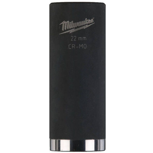 MILWAUKEE 22MM 3/8" DRIVE DEEP IMPACT SOCKET, Laser etched size markings for easy identification and won't wear off.