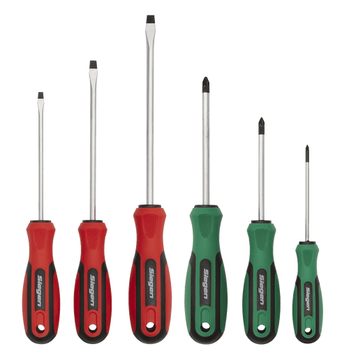 Sealey Soft Grip Screwdriver Set 6pc S0615