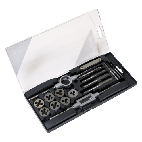 Sealey Tap & Die Set 17pc Metric AK321 | High quality carbon steel taps and dies. | toolforce.ie