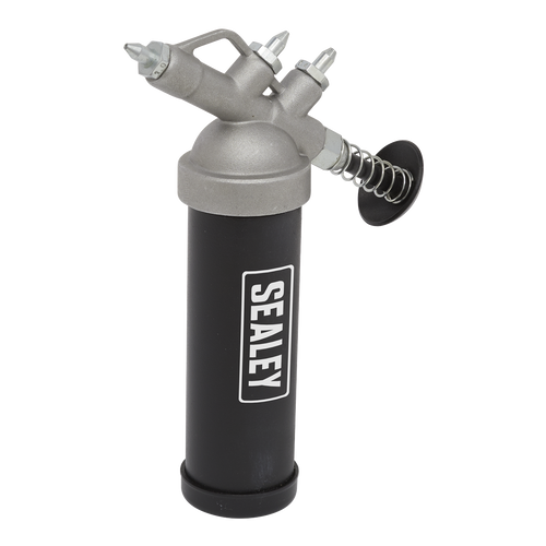 Sealey Mini Grease Gun Push Type AK55 | Includes three nozzle sizes, 0.7mm, 1.mm and 1.4mm to ensure precise placement of lube. | toolforce.ie