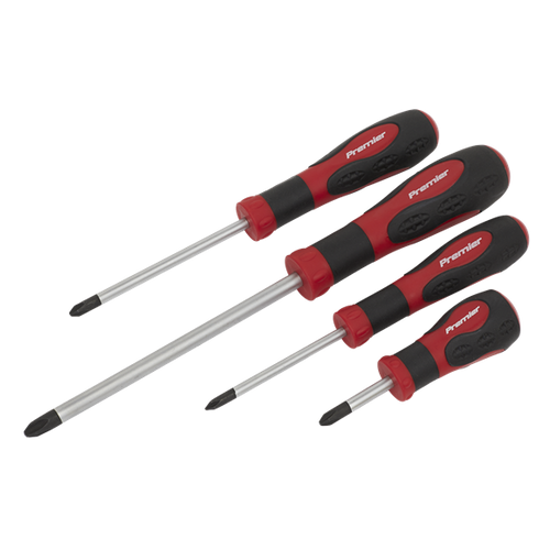 Sealey 4pc JIS Screwdriver Set AK4314 | Soft grip handles maximize power transfer from hand to fixing. | toolforce.ie