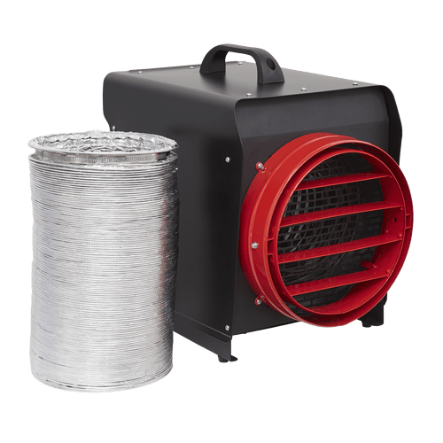 Sealey Industrial Fan Heater 10kW DEH10001 | Electric fan heater with ducting for industrial applications. | toolforce.ie