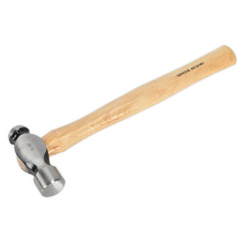 Sealey Ball Pein Hammer 2lb Hickory Shaft BPH32 | Drop-forged steel head and fitted with straight-grained hickory shaft. | toolforce.ie