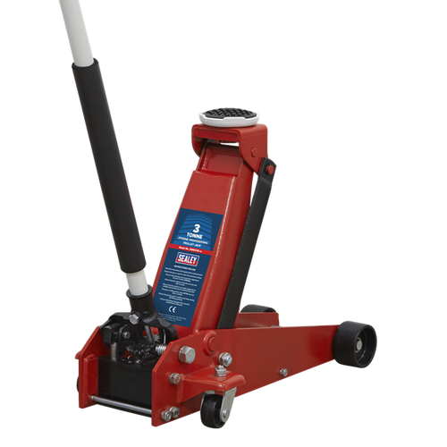 Trolley Jack 3tonne Standard Chassis | Single-piece hydraulic unit with heavy base design. | toolforce.ie