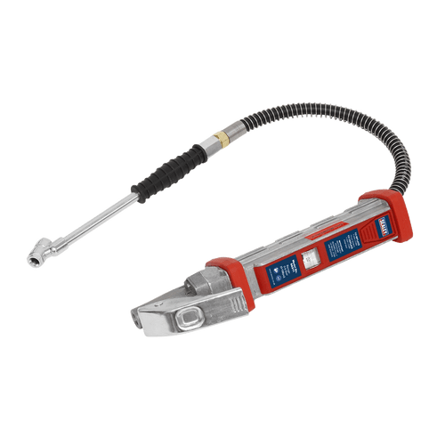 Sealey Tyre Inflator 0.5m Hose with Twin Push-On Connector SA371 | Manufactured to comply with EN 12645. | toolforce.ie