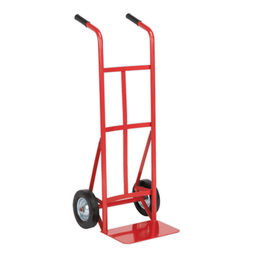 Sealey Sack Truck with Solid Tyres 150kg Capacity CST983 | Strong tubular steel construction with welded joints. | toolforce.ie