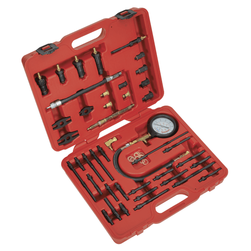Sealey Petrol & Diesel - Master Compression Test Kit VSE3155 | A comprehensive kit for testing the compression on both diesel and petrol vehicles. | toolforce.ie