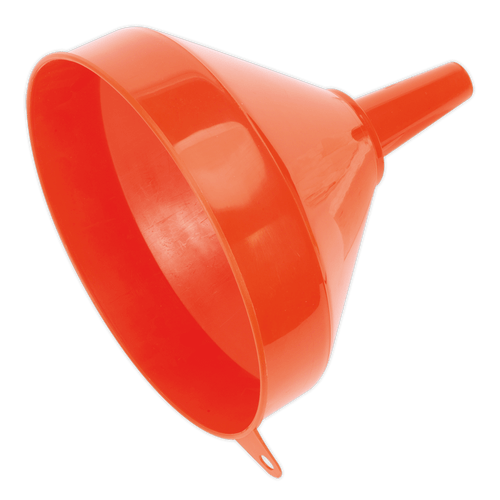 Sealey Funnel Large Ø250mm Fixed Spout F5 | Polyethylene funnel resistant to oil, fuel and some acids. | toolforce.ie