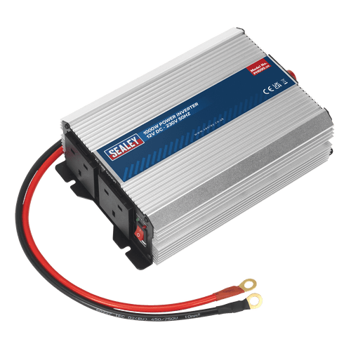 Sealey Power Inverter 1000W 12V DC - 230V 50Hz PI1000 with USB & 3 pin plug