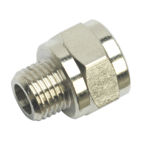 Sealey Adaptor 1/4"BSP Male to 3/8"BSP Female SA1/1438F | One of a range of fittings suitable for connecting air tools and components with different thread configurations. | toolforce.ie