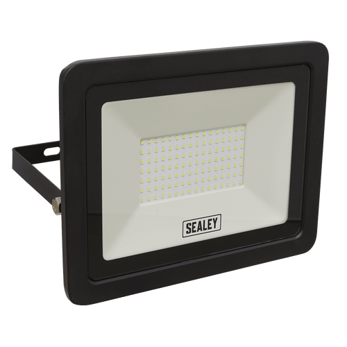 Sealey Extra Slim Floodlight with Wall Bracket 100W SMD LED LED115