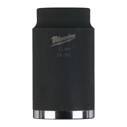 MILWAUKEE 32MM 1/2" DRIVE DEEP IMPACT SOCKET, Laser etched size markings for easy identification and won't wear off.