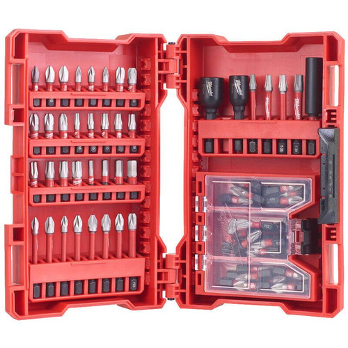 MILWAUKEE 70 PIECE SHOCKWAVE SCREWDRIVING BIT SET, Designed for use with impact drivers the SHOCKWAVE™ IMPACT DUTY accessory line is not only ideal for heavy duty impact applications, but also delivers a full system solution for all the user's drilling and fastening needs.