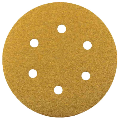 4CR Gold P60 150mm Sanding Disc Hook & Loop 3050.0040 round mm to suit  Dual Action Orbital Sander box 50 body shop car repair vacuum