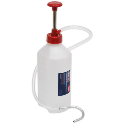 Multipurpose pump perfect for topping up difficult to access points on motor vehicles, lawnmowers, chainsaws and other jobs around the workshop and home.