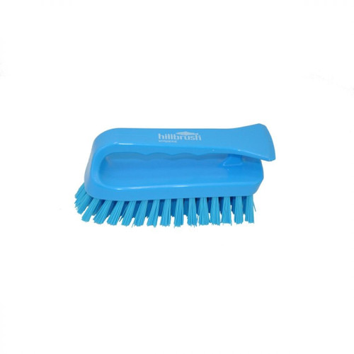 Hillbrush Professional Stiff Bristle Scrub Brush 152mm Blue ST8B, Designed for applying maximum pressure over small areas | Toolforce.ie