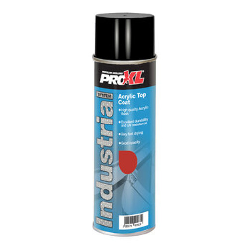 Pro Xl Acrylic Top Coat 500ml RAL 2002 Vermillion Red IND2002G, Can be applied directly to metal substrates and has anti corrosive properties | Toolforce.ie