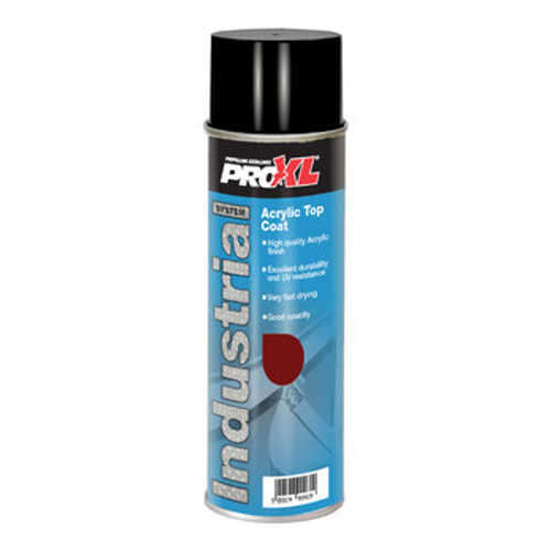 Pro Xl Acrylic Top Coat 500ml RAL 3000 Flame Red IND3000G, Can be applied directly to metal substrates and has anti corrosive properties | Toolforce.ie