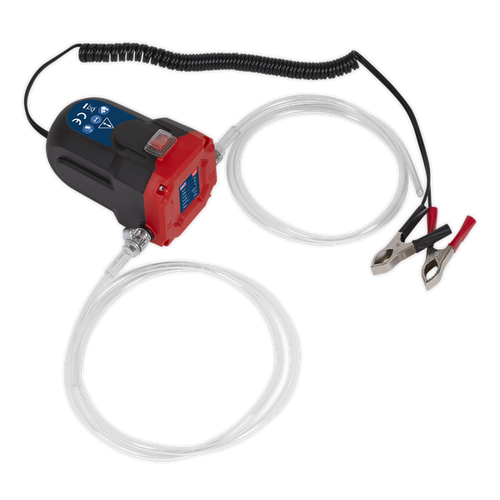 Oil Transfer Pump 12V | Robust and compact portable pump ideal for extracting engine oil or diesel. | toolforce.ie