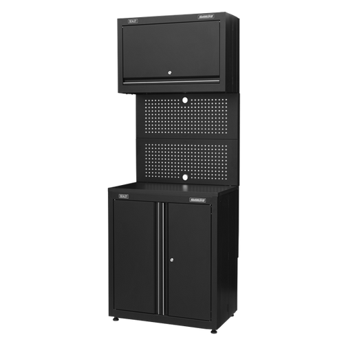 Sealey Modular Base & Wall Cabinet APMS2HFP, Hinged flat pack design makes this storage system easy and quick to assemble.