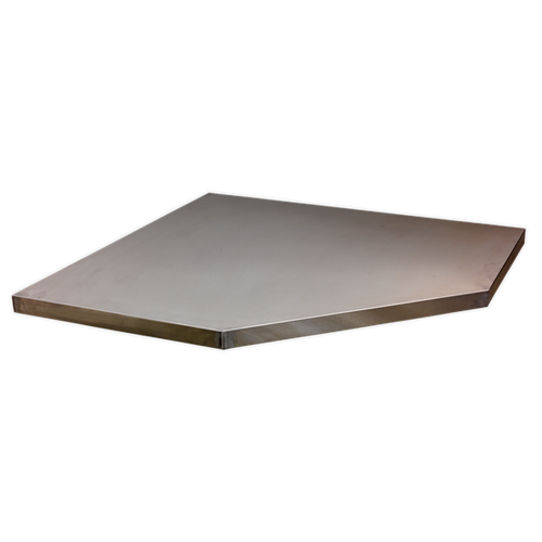 Sealey Stainless Steel Worktop for Modular Corner Cabinet 865mm APMS60SS, Stainless steel worktop for use with Part Number APMS60 Corner Cabinet.