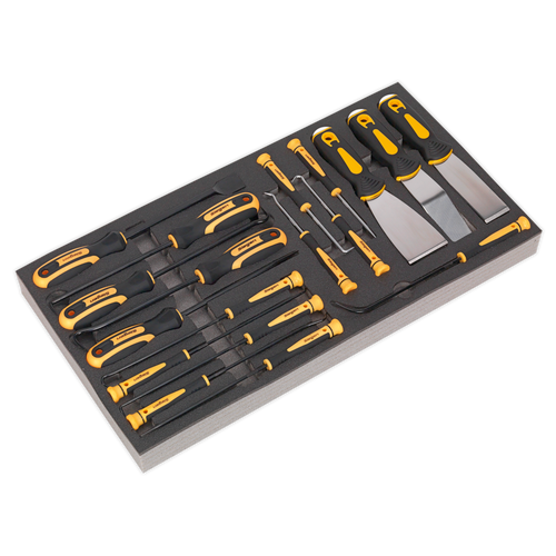 Sealey Tool Tray with Hook & Scraper Set 18pc S01136