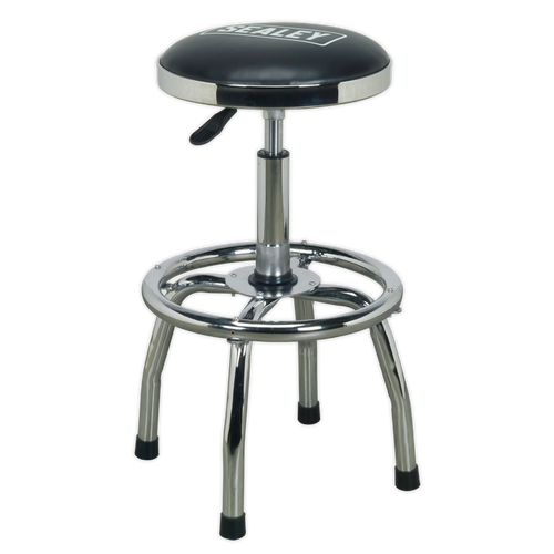 Sealey Workshop Stool Heavy-Duty Pneumatic with Adjustable Height Swivel Seat SCR17