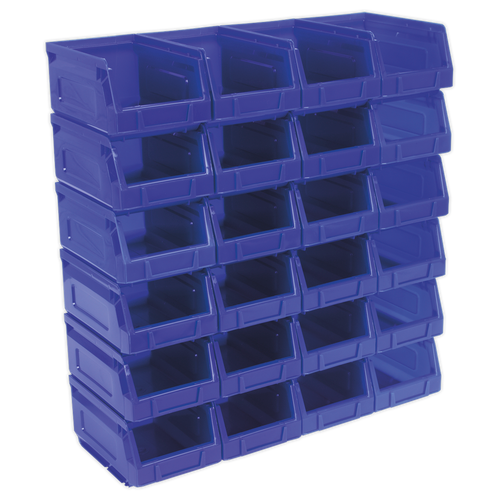 Sealey Plastic Storage Bin 105 x 165 x 85mm - Blue Pack of 24 TPS224B