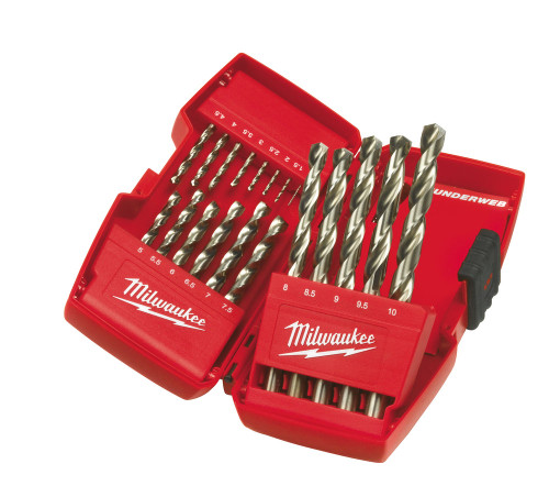 Milwaukee Thunderweb HSS-G Drill Bit Set 19 Piece