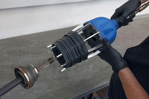 Install flexible CV boots onto driveshaft assemblies without dismantling the joint.