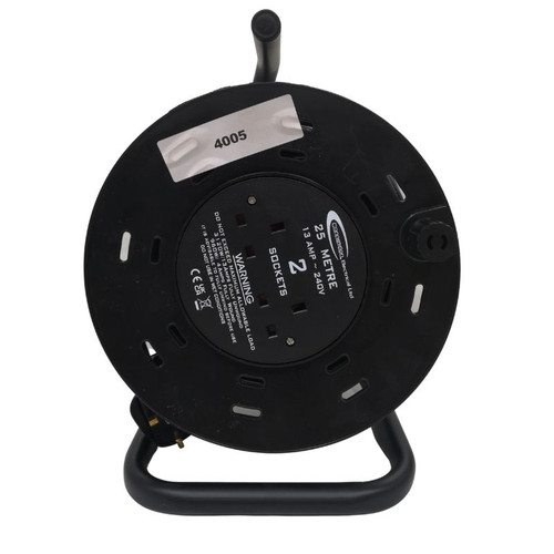 Connexion 25 Metre Extension Reel 13A 240v With 2 Sockets 4005