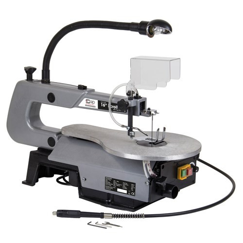SIP 16" Flexi-Drive Scroll Saw 01947 | Integrated worklight for simple positioning when working in lower light environments