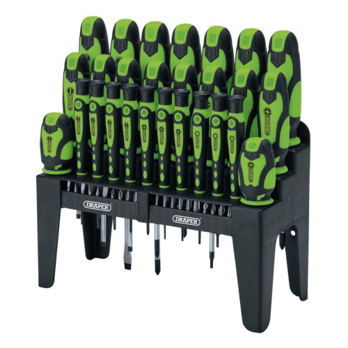 Draper Soft Grip 47 Piece Screwdriver Green Set 16760