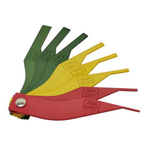 Brake Pad Thickness Gauge 8pc | Ideal for quickly checking the thickness of the brake pad lining. | toolforce.ie