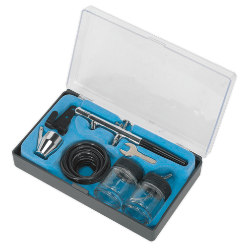 Air Brush Kit Professional without Propellant | Metal body with suction bottle or thimble feed options. | toolforce.ie