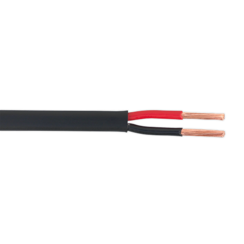 Sealey Automotive Cable Thin Wall Flat Twin 2 x 2mm_ 28/0.30mm 30m Black AC2830TWTN