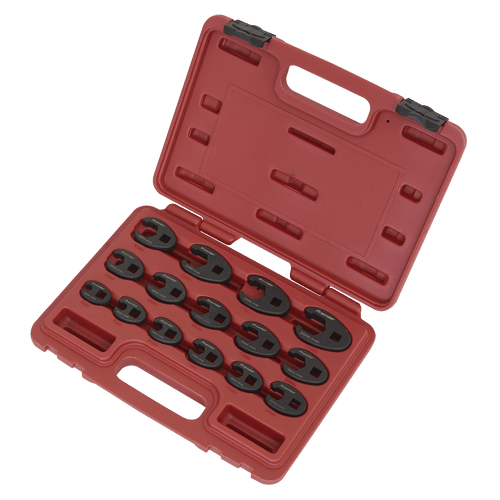 Crow's Foot Spanner Set 15pc 3/8"Sq Drive Metric | Manufactured from hardened and heat treated Chrome Molybdenum steel. | toolforce.ie